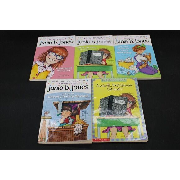 Junie B Jones Lot Of 5 Books. Toothless First Grader Jim's Birthday Spying - Picture 1 of 14